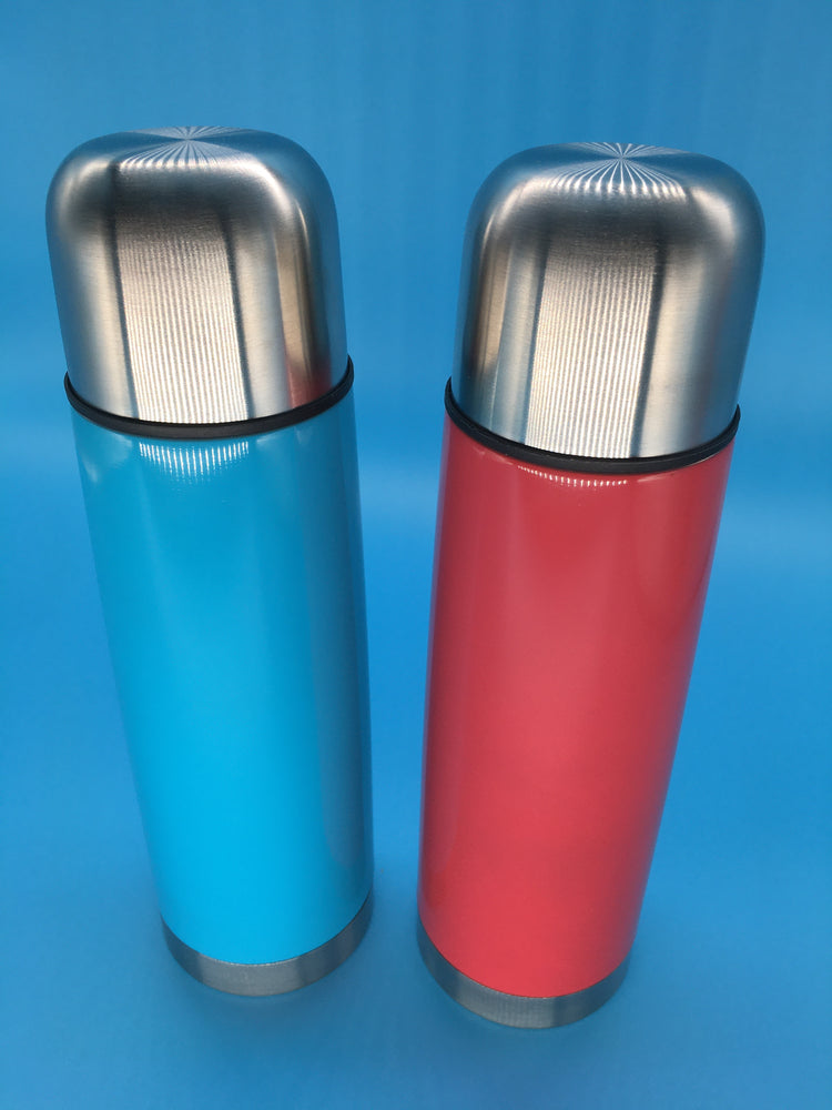 Blue or Red Thermos Flask